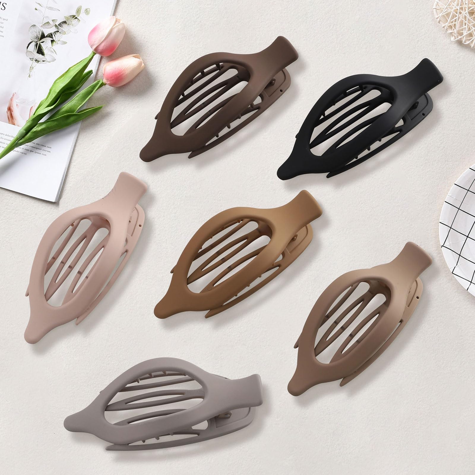 Authentic Awaytr hair clips showing 4.6 inch size