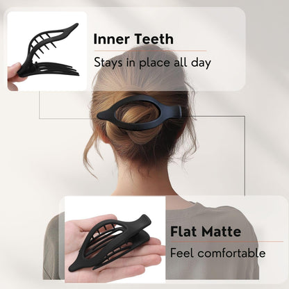 Side view of Centstar flat duckbill hair barrettes