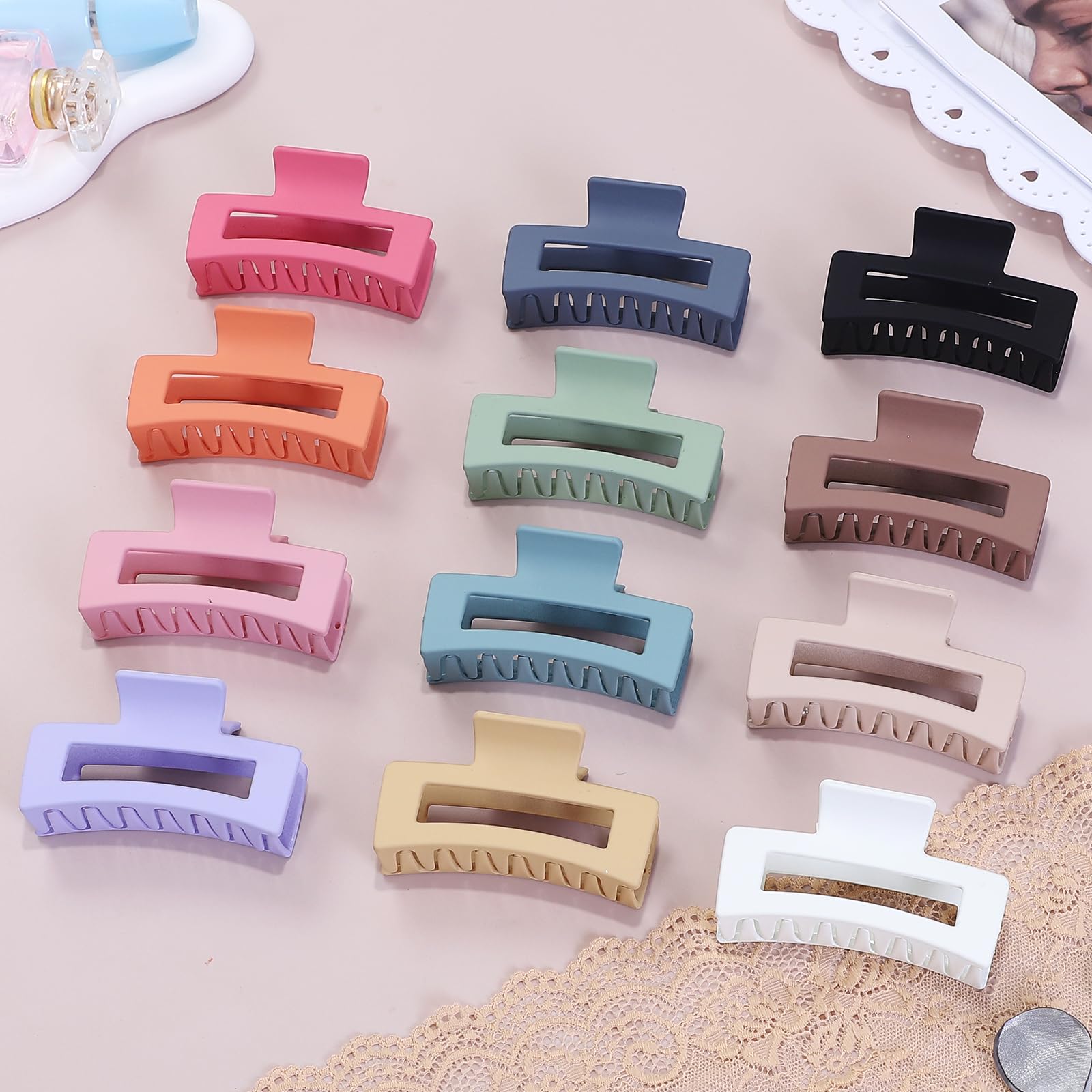 Hair clips set for women showing non-slip design