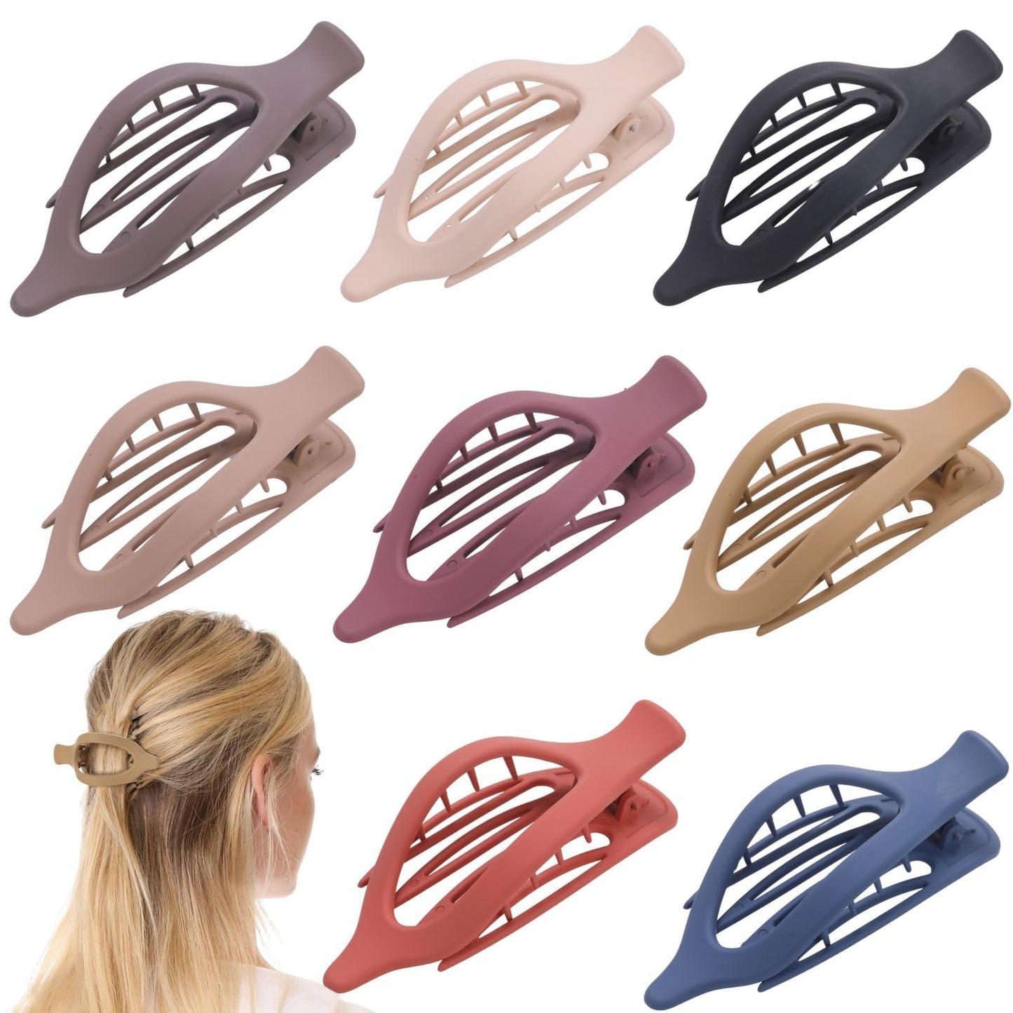 Eight piece collection of Centstar flat styling hair clips