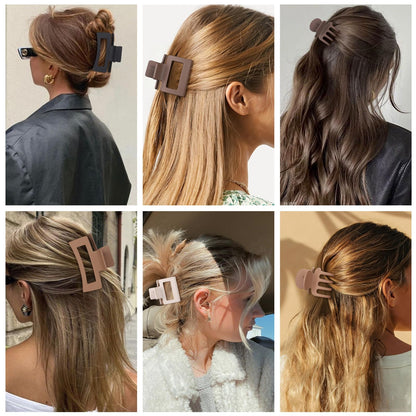 Small and medium claw clips for detailed hair styling