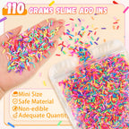 Close up of colorful round polymer clay sprinkle mix ins