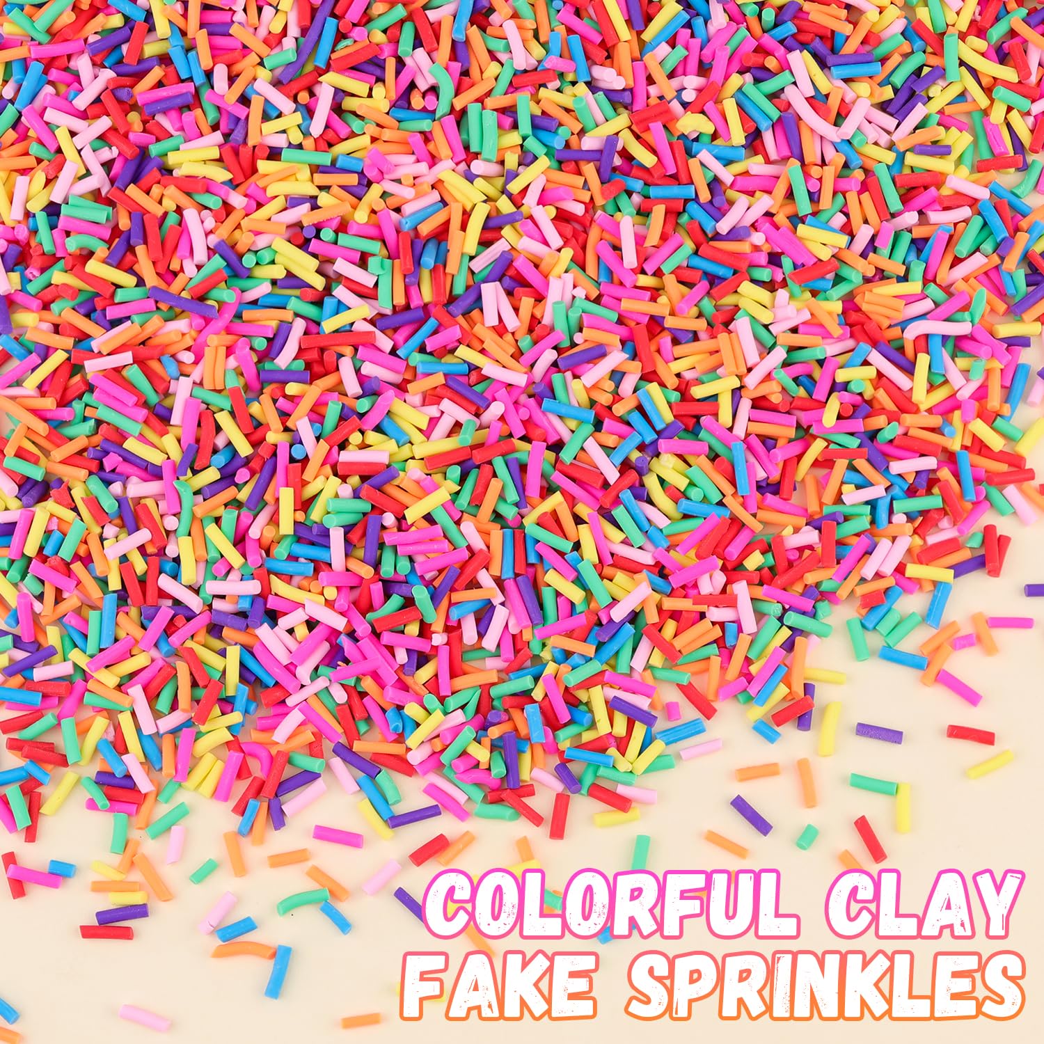 Various shapes and colors of non edible clay sprinkles