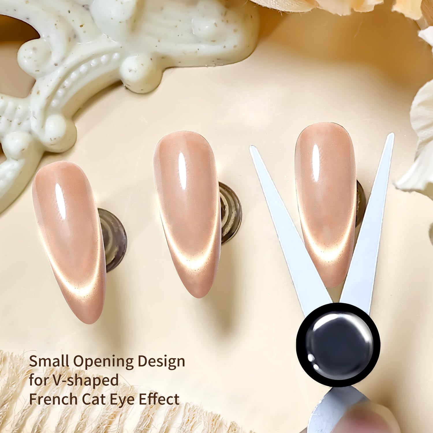 Close up of Jodsone magnetic nail art tool set