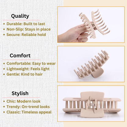 LuSeren hair clips in various neutral shades