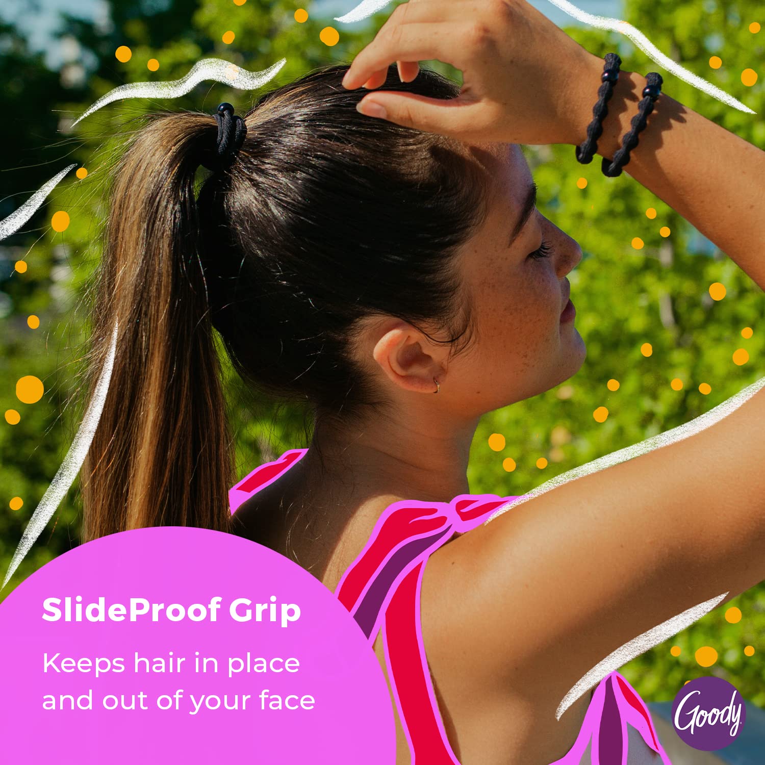 Goody metal free pain free hair ties for everyday damage free styling