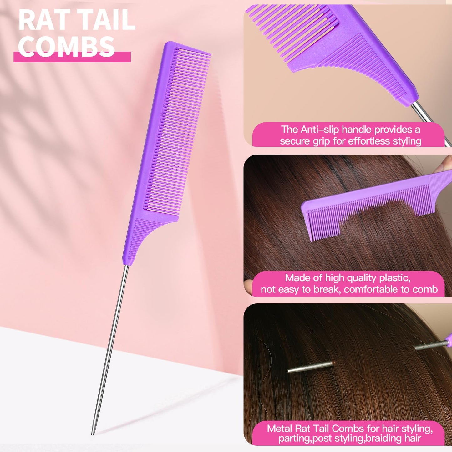 Topsy tail tool and comb styling accessories included in the YGDZ kit