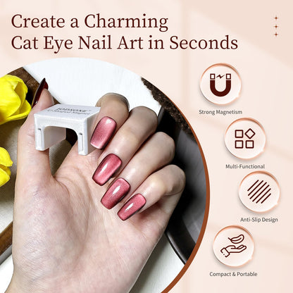Ergonomic U-shaped magnetic nail art tool by Jodsone