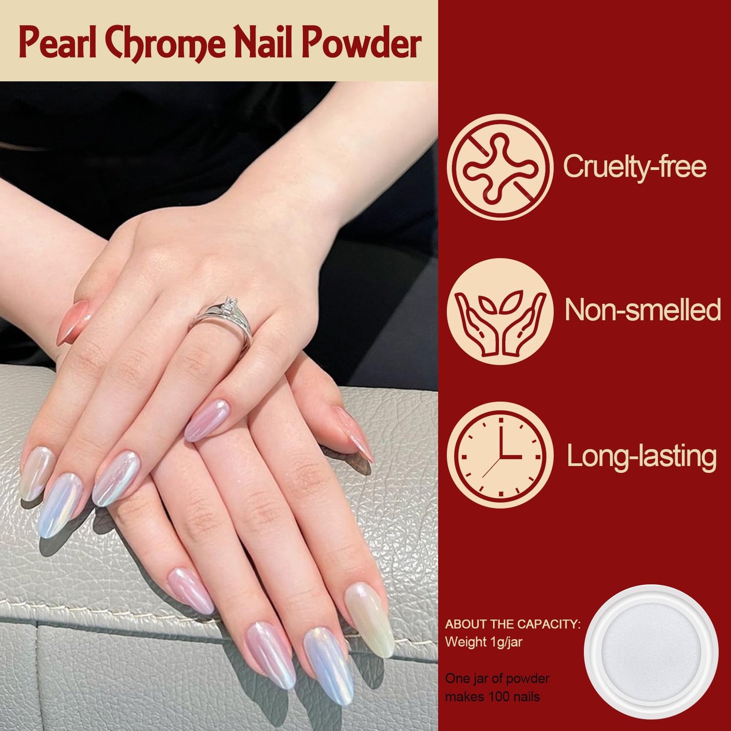 Artdone chrome nail powder kit for resin craft