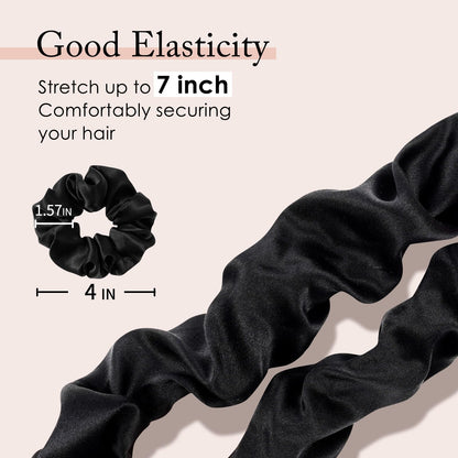OLESILK soft silk scrunchies gentle hair styling side view