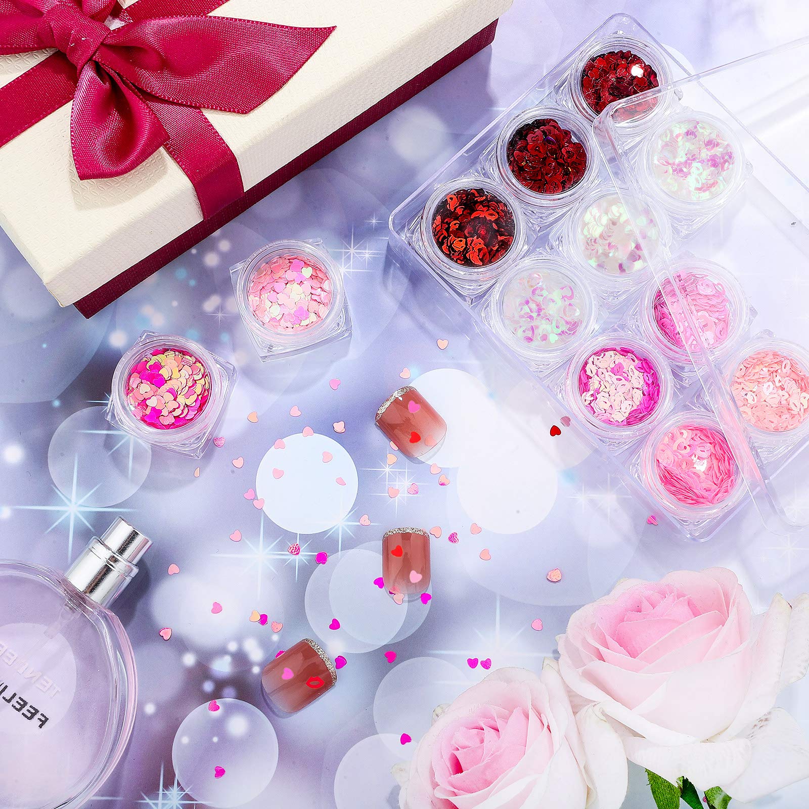 Transparent storage case for Maitys nail glitter collection