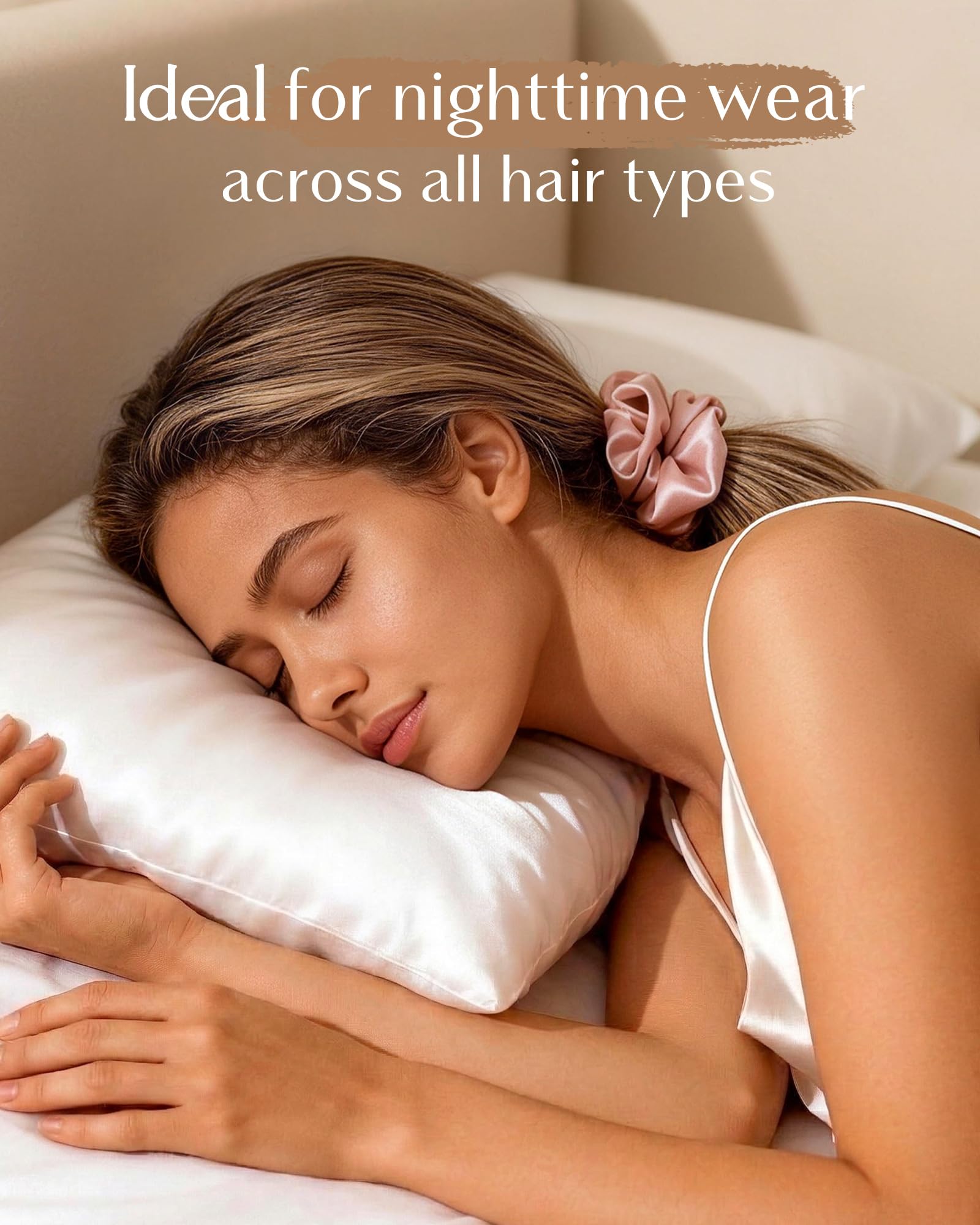 Yanibest anti-frizz hair ties set highlighting the durable stitching and premium quality construction.