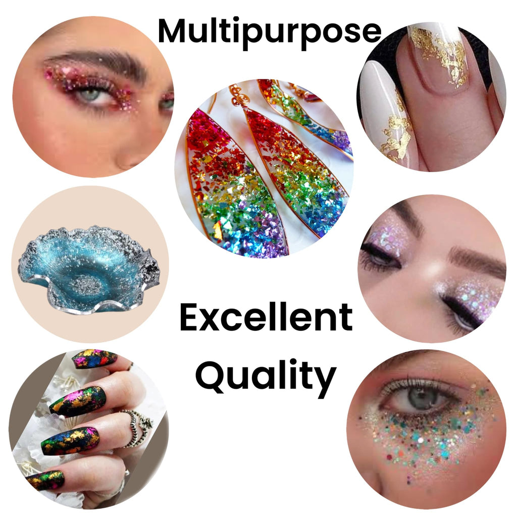 Alazco irregular confetti glitter close up texture