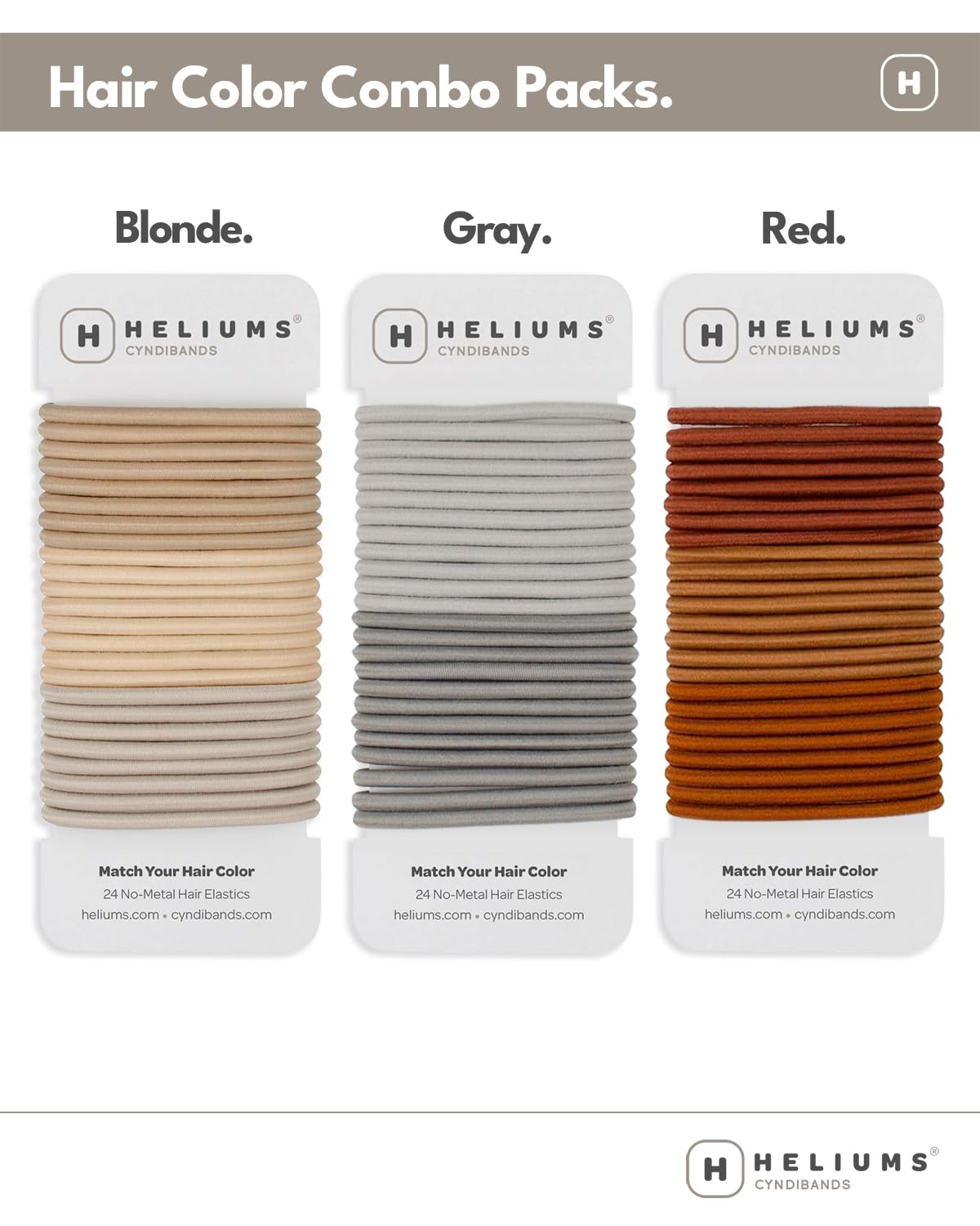 Cyndibands seamless beige blonde hair ties for kids and women