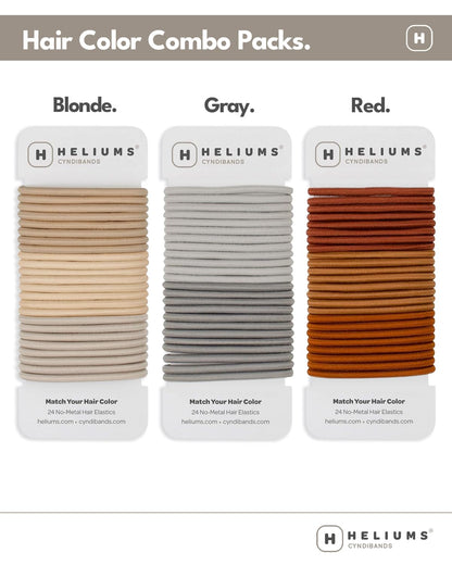 Cyndibands seamless beige blonde hair ties for kids and women