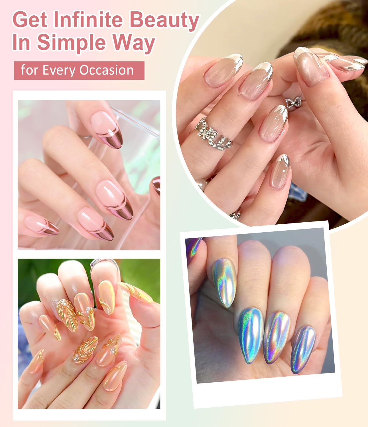 Close up of ultra-fine nail art glitter pigment texture