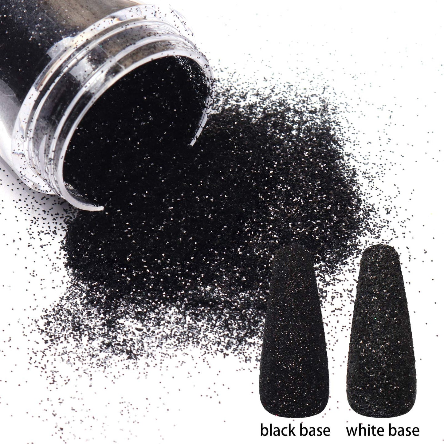 Applying Allstarry glitter dust on professional nails