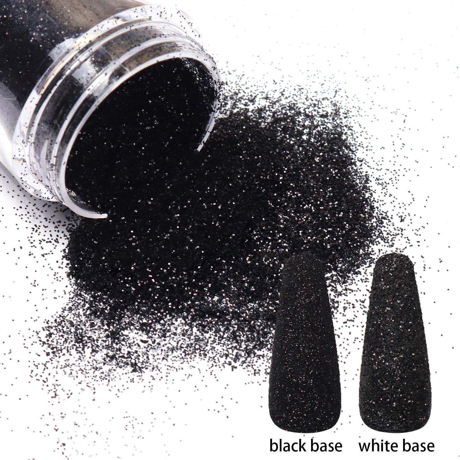 Applying Allstarry glitter dust on professional nails