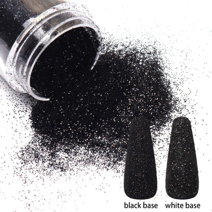 Applying Allstarry glitter dust on professional nails