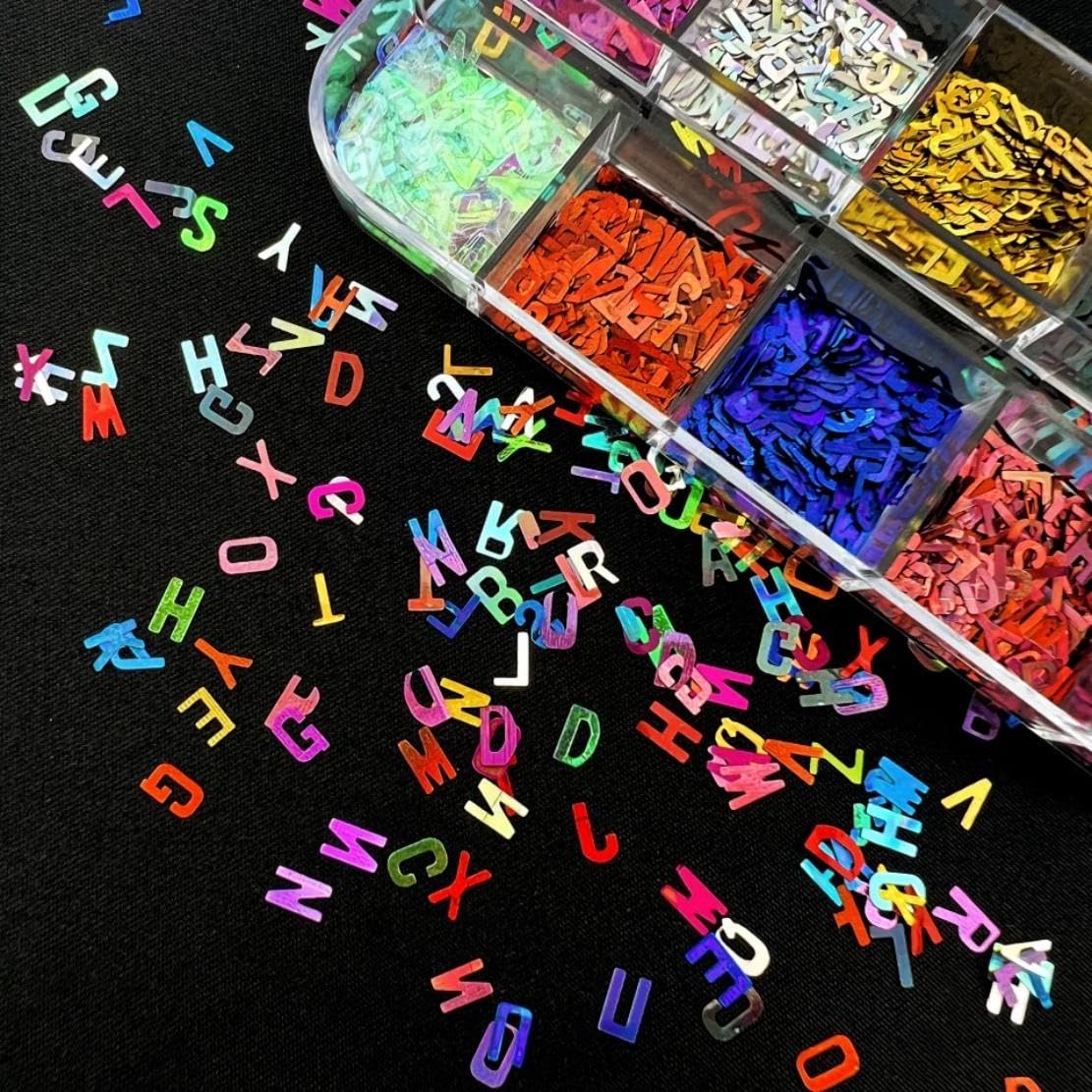 Maigitur letter glitter used for resin craft decoration