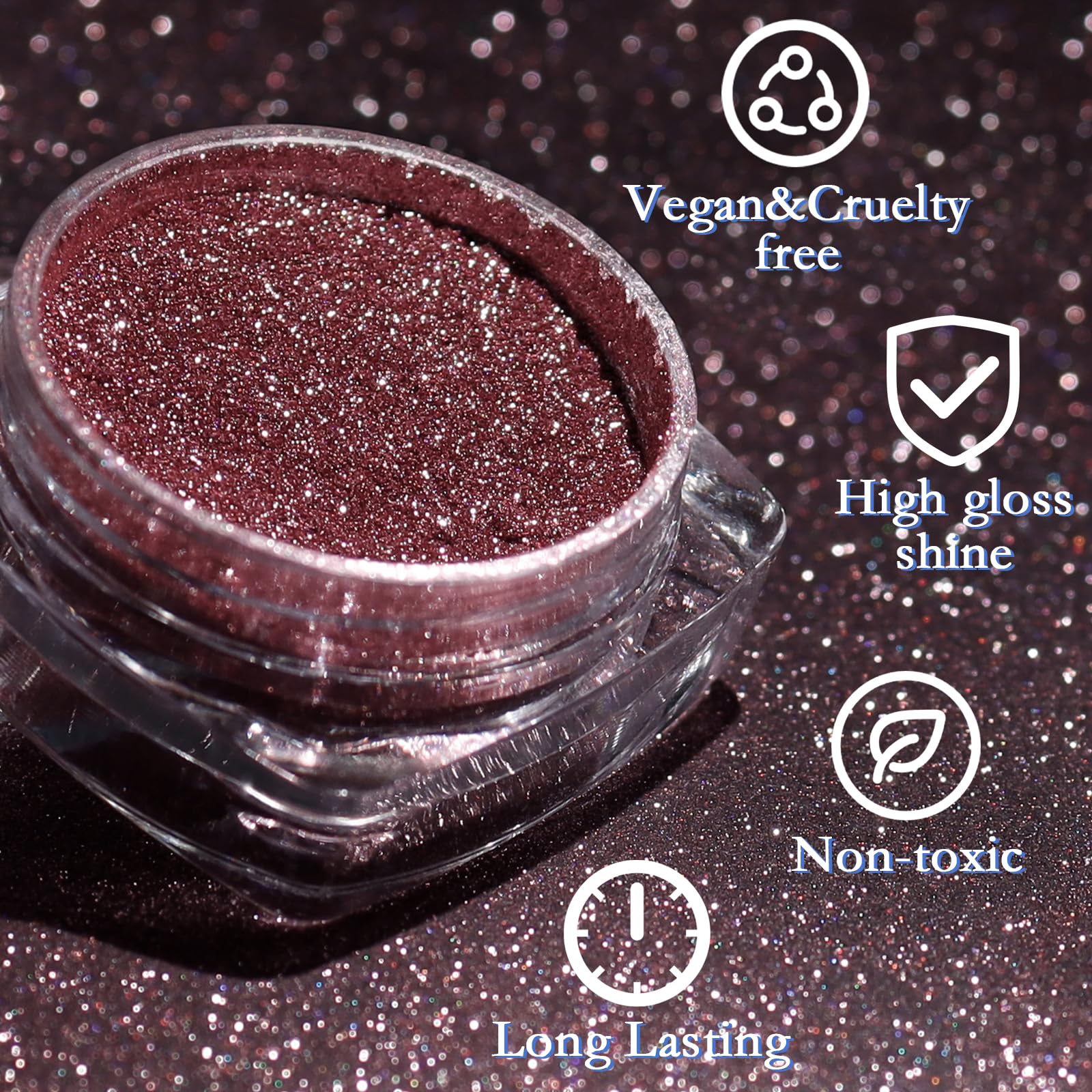 Sponge applicators included in Siusio nail powder set