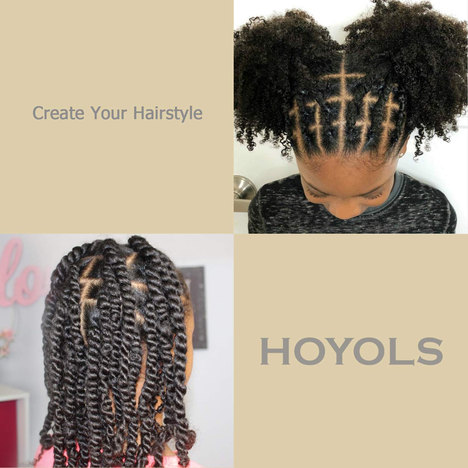 HOYOLS medium black rubber bands showing the secure clasp and non damage elastic design