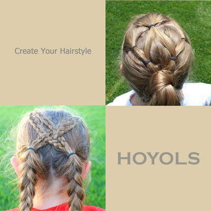 HOYOLS hair accessories packaging display detailing the six hundred count product information