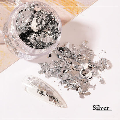 4 bottle set of craft metallic leaf flakes