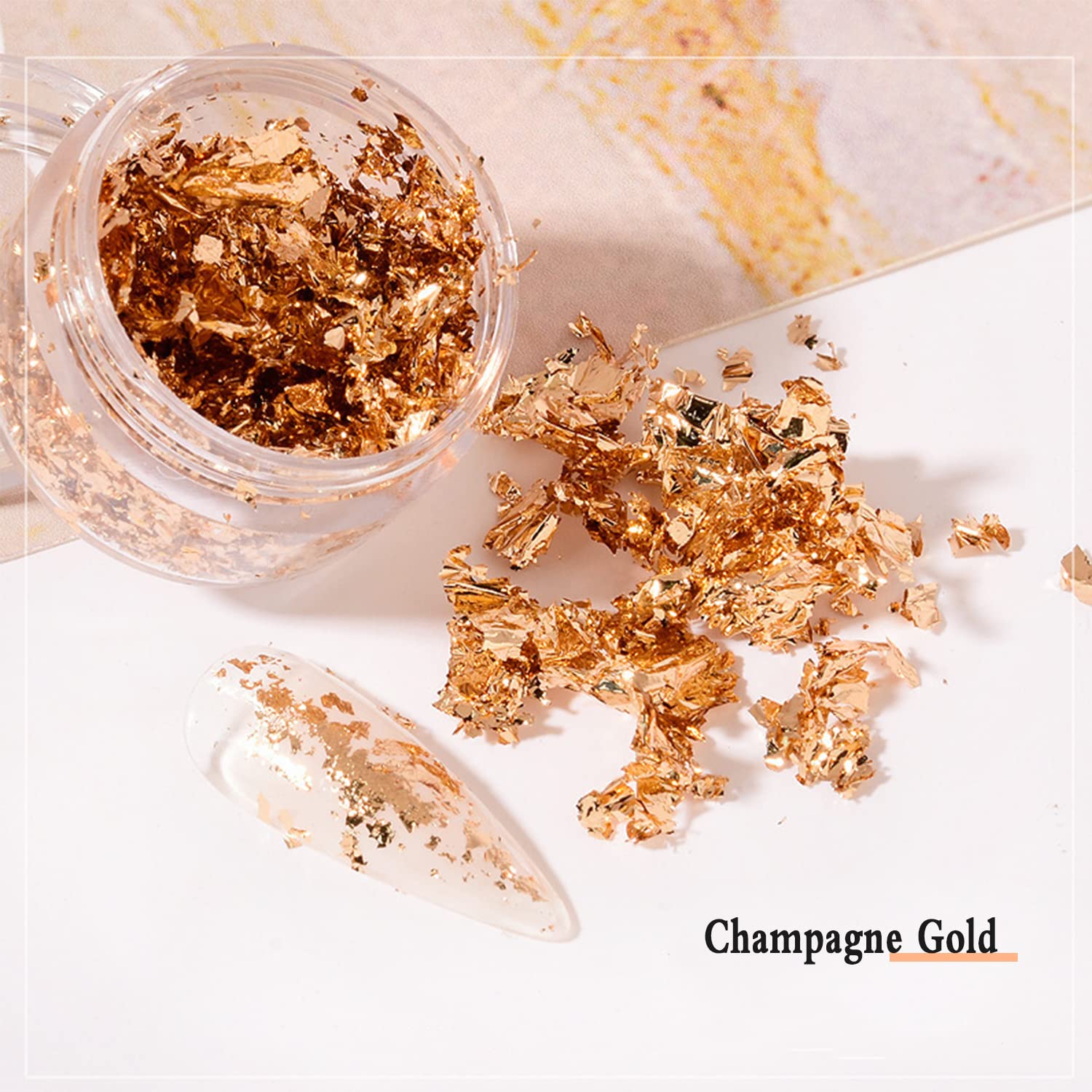 Decorative metallic flakes for candles and resin art