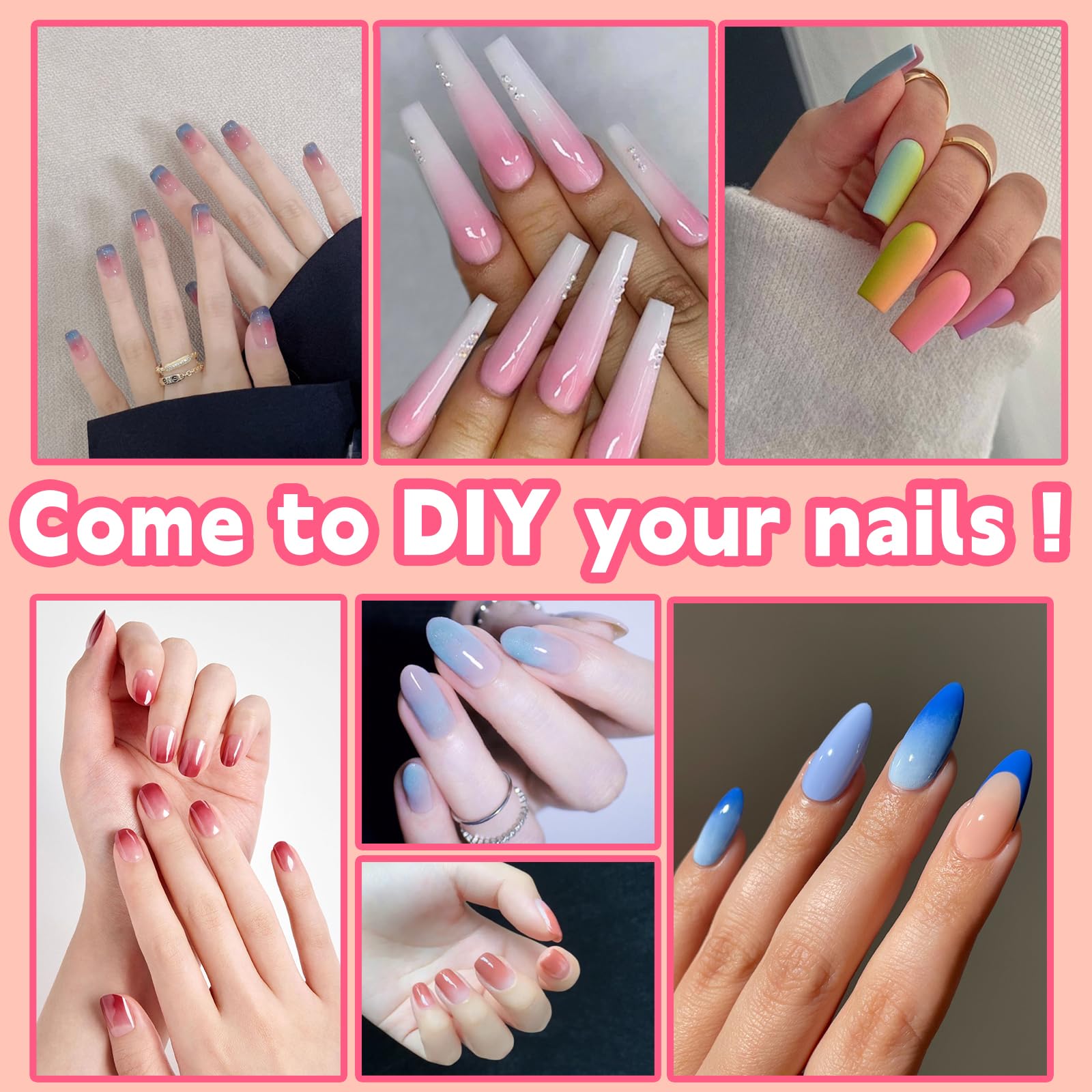 Applicator brushes included with Haiolorpro nail powder kit