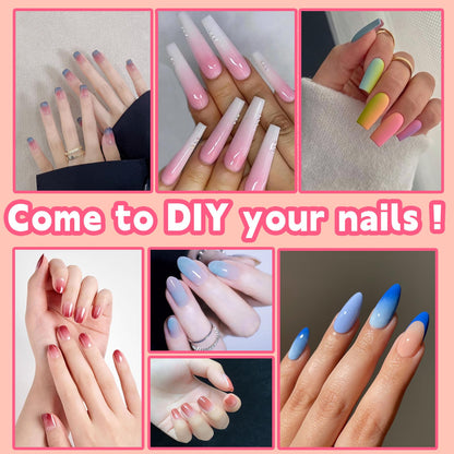 Applicator brushes included with Haiolorpro nail powder kit