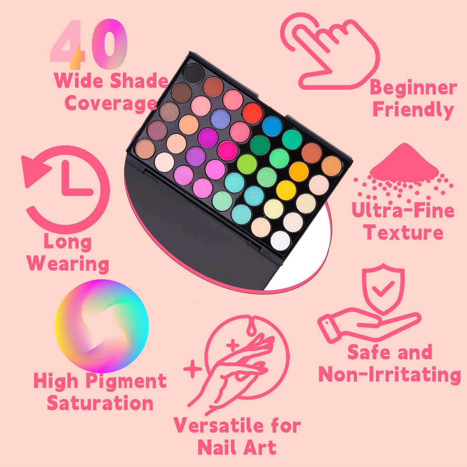 Professional manicure using Haiolorpro ombre pigment powder