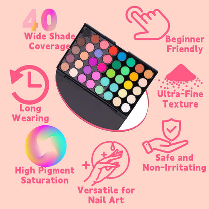 Professional manicure using Haiolorpro ombre pigment powder