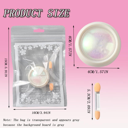 Comparison of holographic nail powder on different base colors