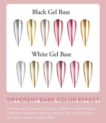 Assorted metallic pigment shades for DIY manicure