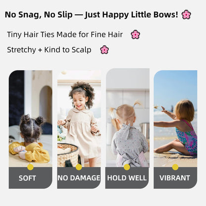 WDGROW no damage toddler hair accessories in a resealable storage pouch.