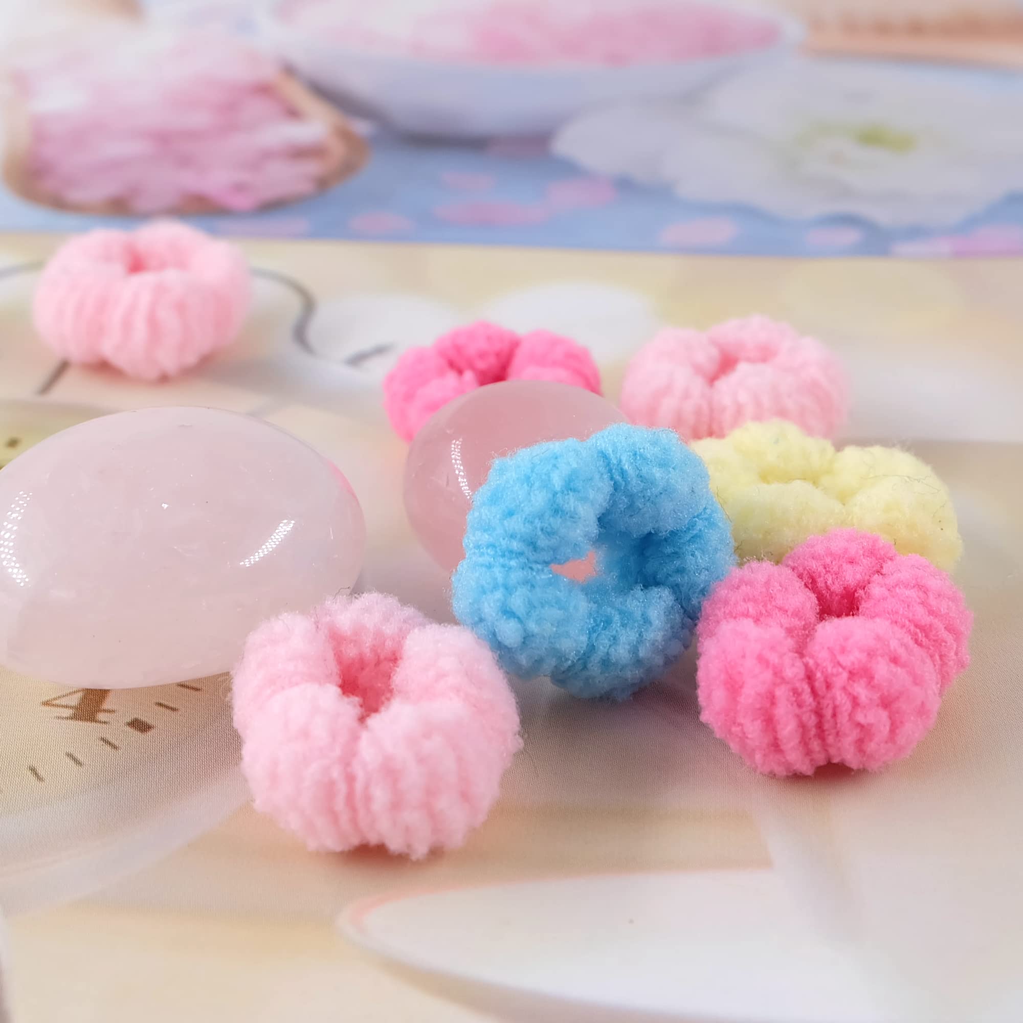 WDGROW soft elastic ponytail holder scrunchies for fine baby hair.