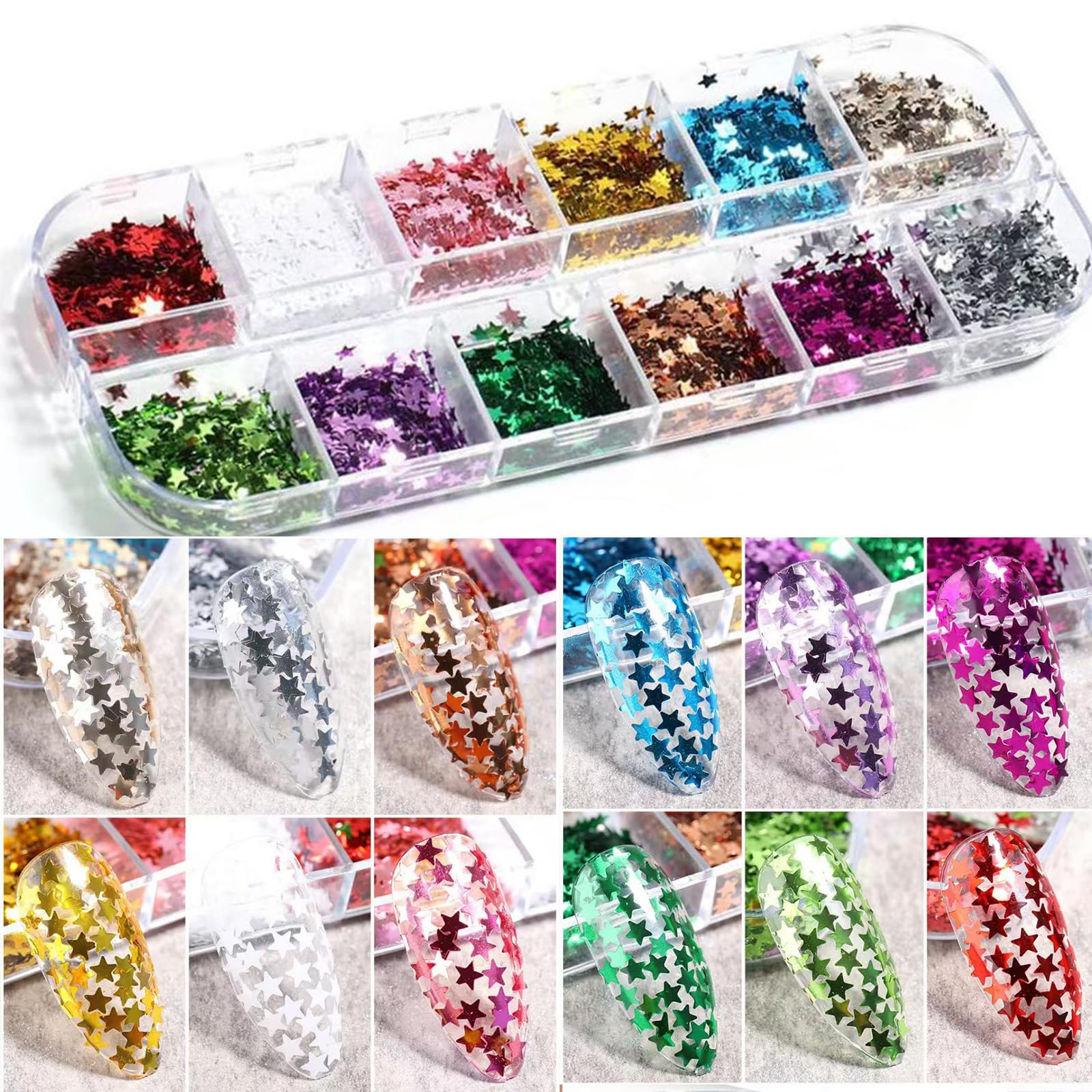 TBRZTR nail glitter sequins set for women and girls manicure