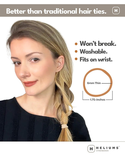 Heliums seamless soft fabric hair bands for thin to normal hair