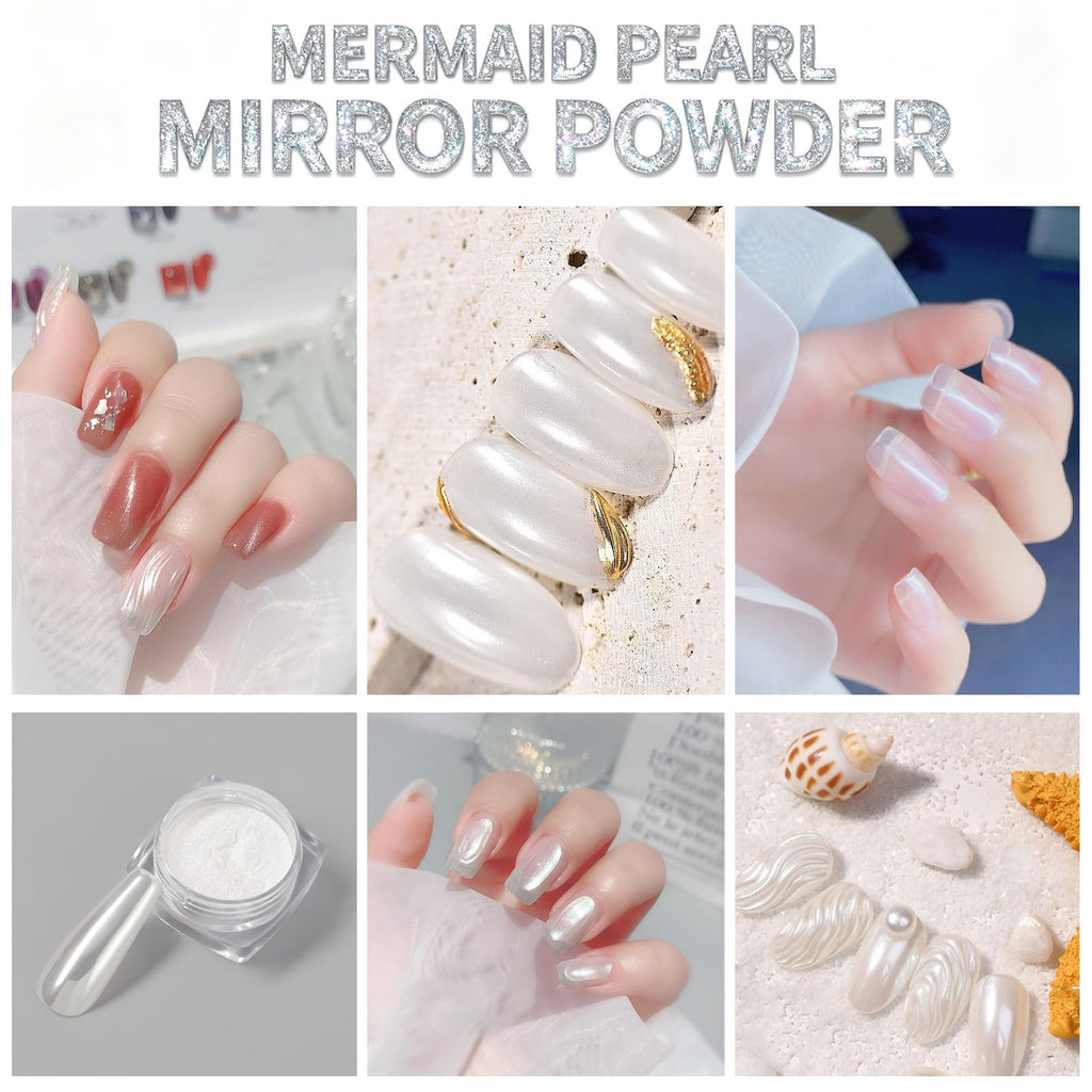 High-gloss mirror finish reflection on glazed donut style nails