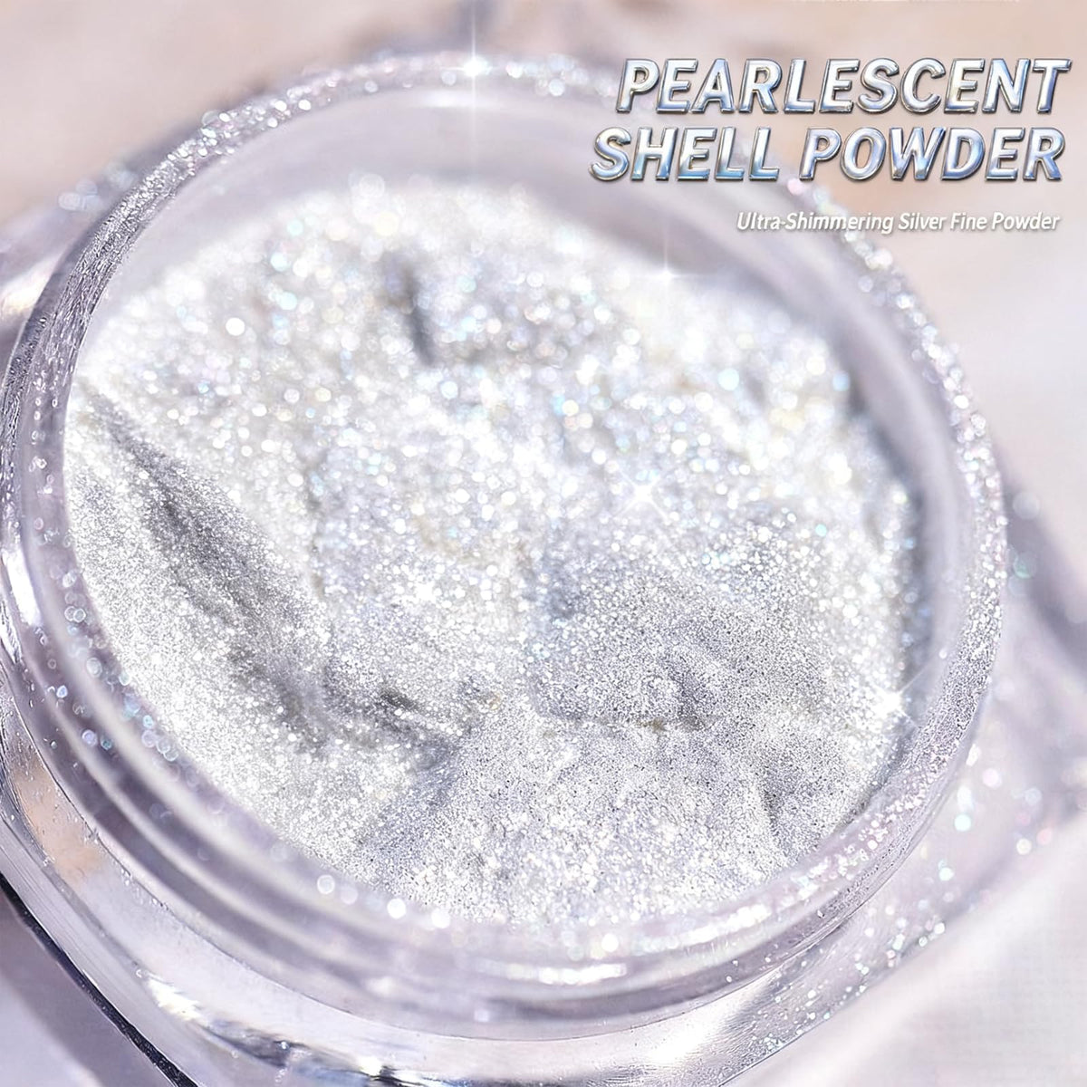 Packaged Sulily pearl nail art decoration container on flat surface