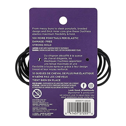 Back view of the product card detailing the smart stretch core technology for imported hair accessories.