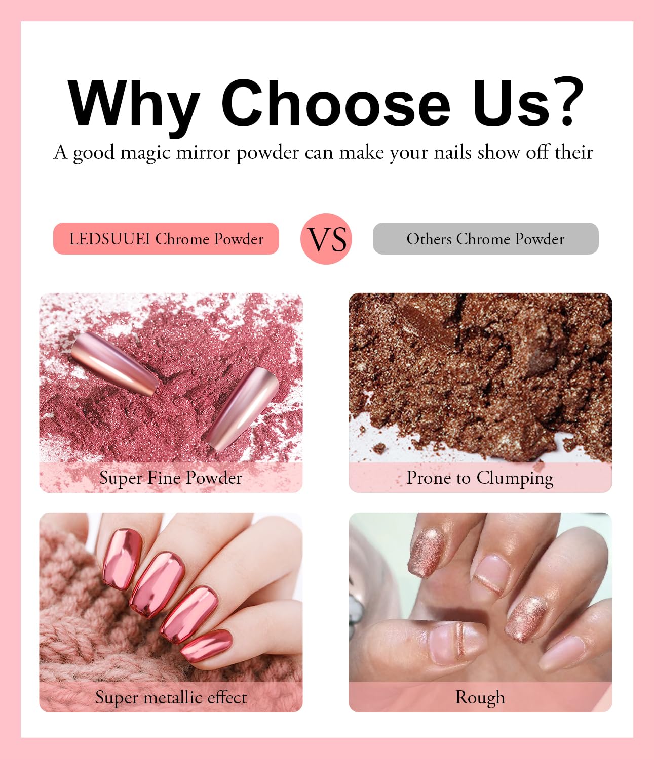 Applying nail chrome powder with a sponge applicator