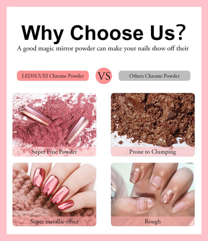 Applying nail chrome powder with a sponge applicator