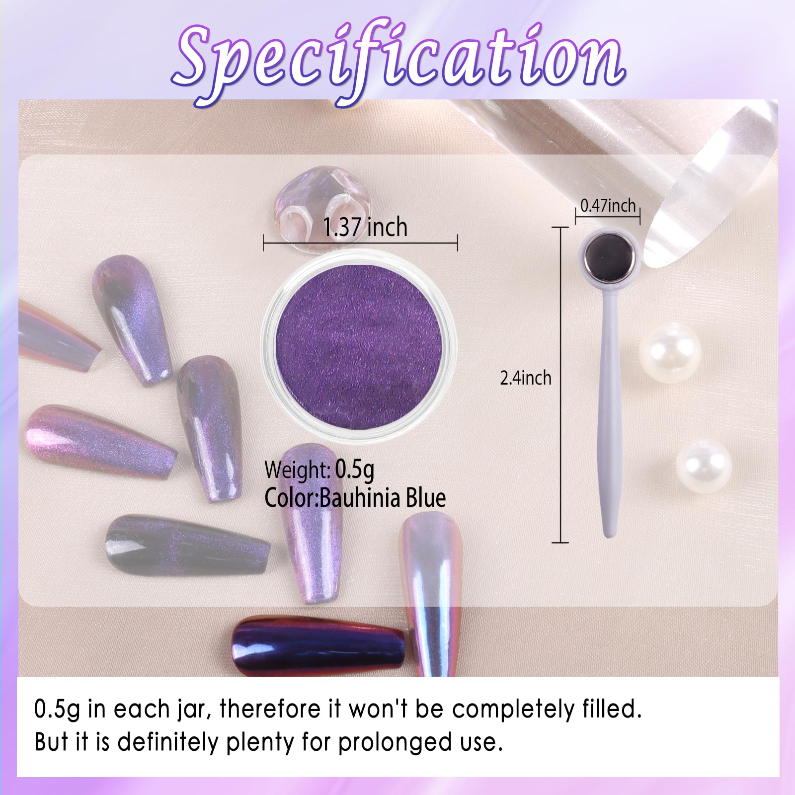 Laza nail pigment with included magnetic stick