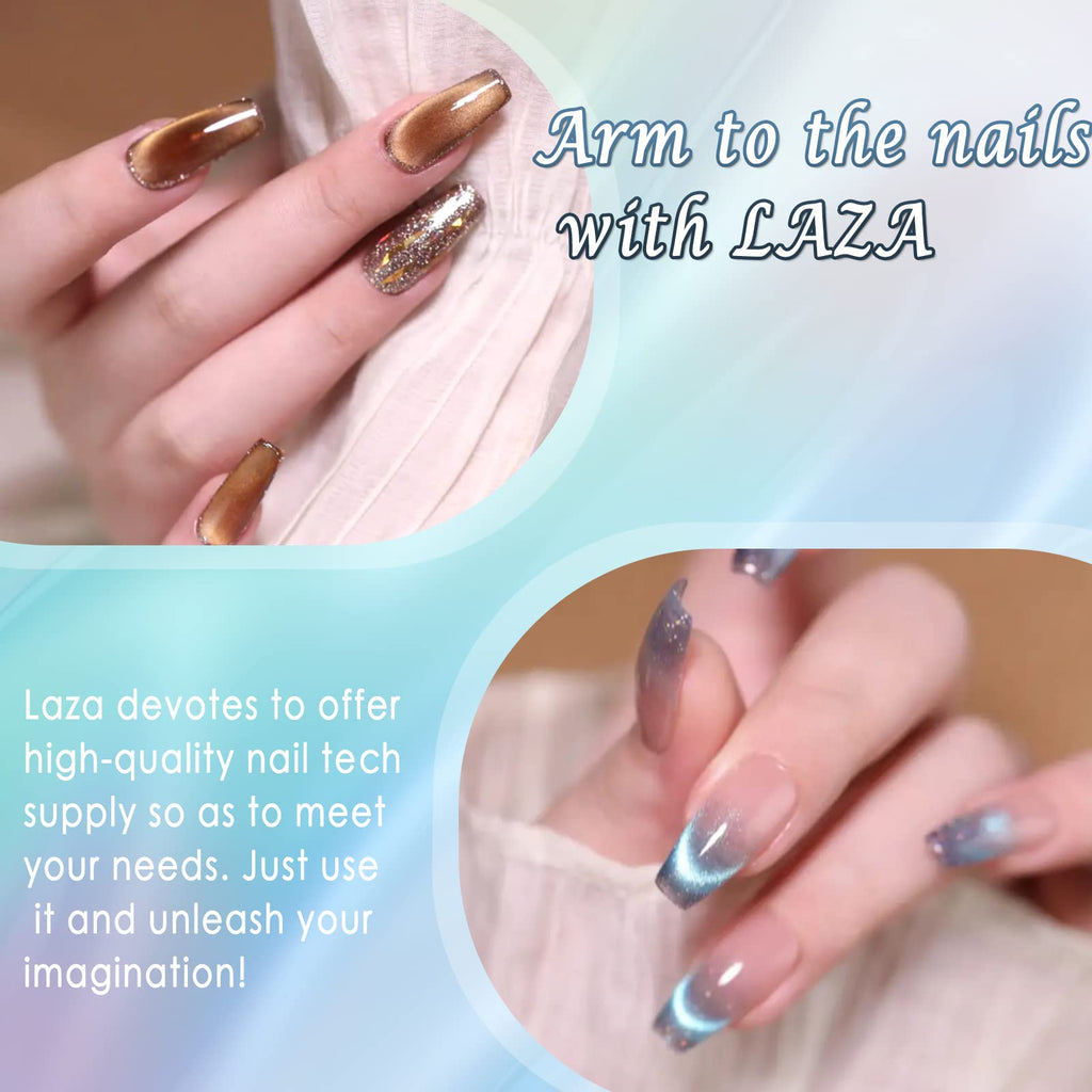 Professional nail salon setting with Laza 0.5 gram jar