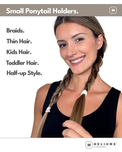 One inch small seamless elastics for intricate braids and hairstyles