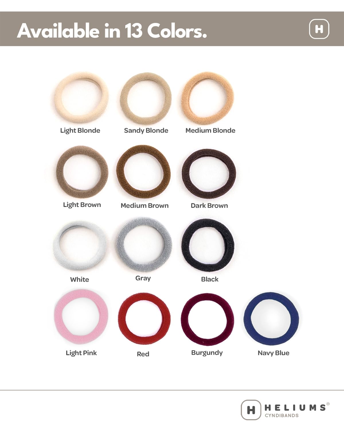 Soft stretch fabric hair ties designed for fine blonde hair