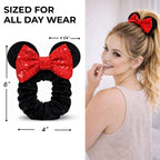 Styla Hair plush velvet ponytail holder angled to display construction quality