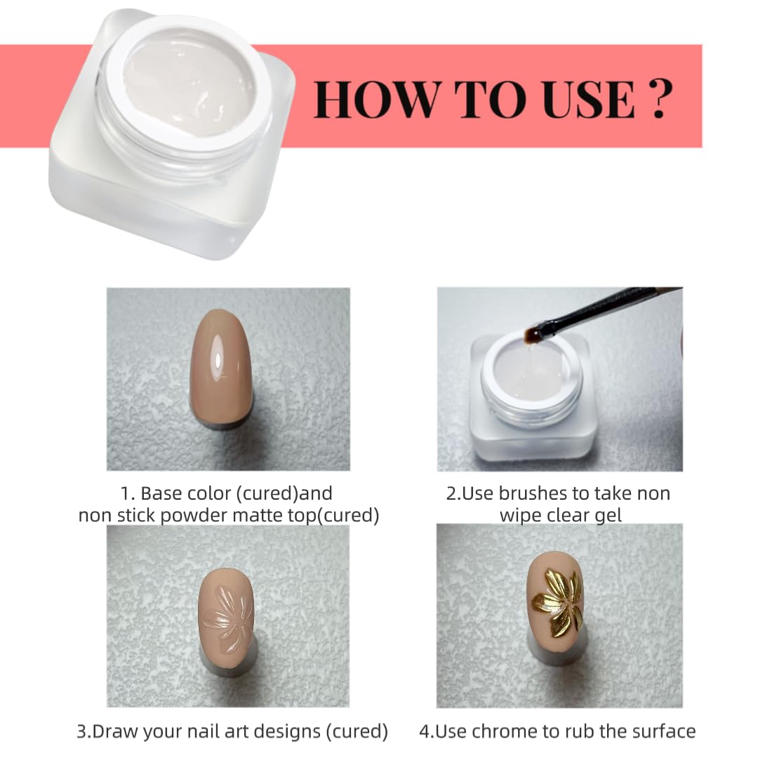 Nail art demonstration using YJMyujimi mirror chrome gel